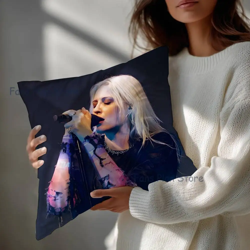 E-Emily Armstrong Guitarist Anime Celebrity Merchandise All-Match Printed Pillow Case Sofa Car Office Room Decoration Protector
