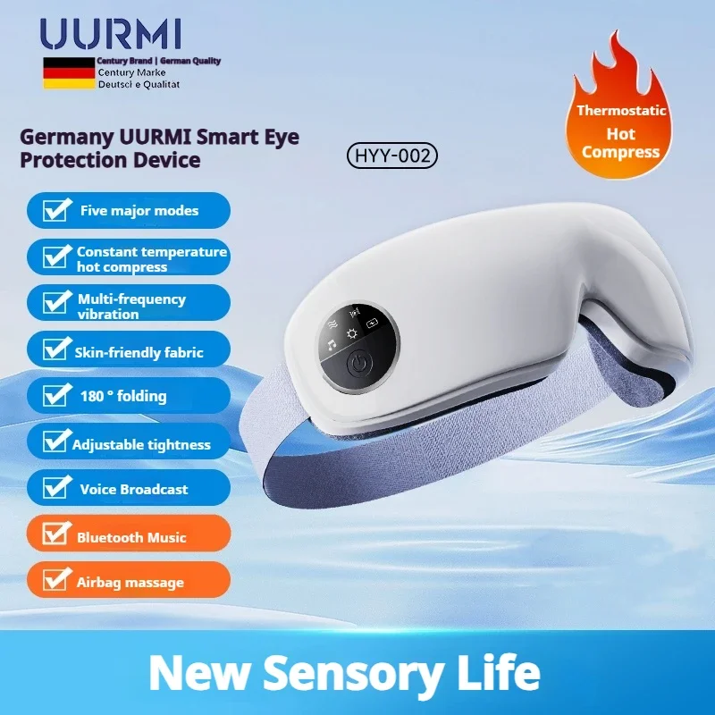 

UURMI Germany Smart heated Eye Massager HYY-002 Multi Frequency Massage Warm Compress Soothing Music Home Use