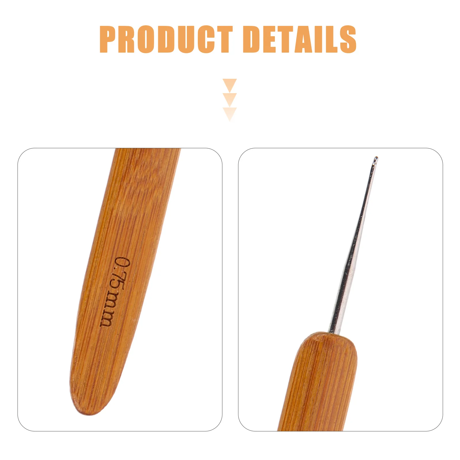 

2Pcs Carbonized Bamboo Knitting Needles 0.5mm 0.75mm Single Pointed Smooth Finish Yarn Slide Tools Crochet Knitting Needles