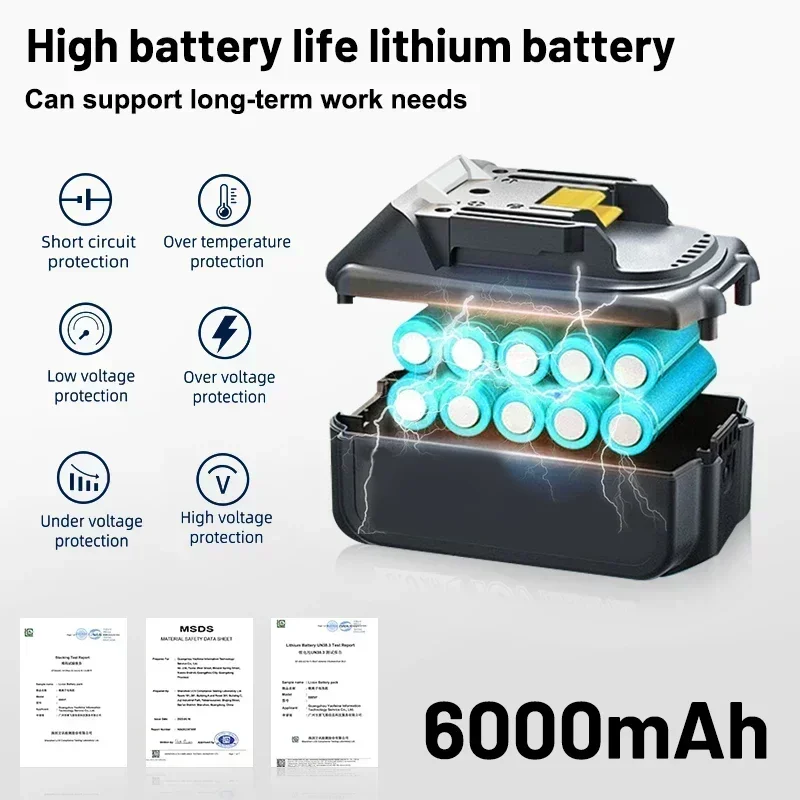 For Makita DDF487 cordless drill brushless electric impact screwdriver rechargeable power tool compatible with 18V battery