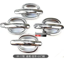 Abs Chrome Door Handle Bowl Protective Covering Cover Trim Car-styling For Volkswagen Tiguan 2009-2017