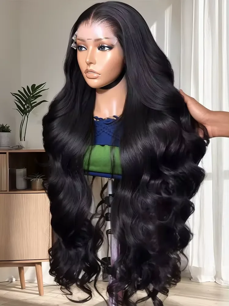 

250Density 13x6Lace Front Human Hair Wigs 30 40Inches HD Transparent Body Wave Human Hair Wig Brazilian Remy Wig For Black Women
