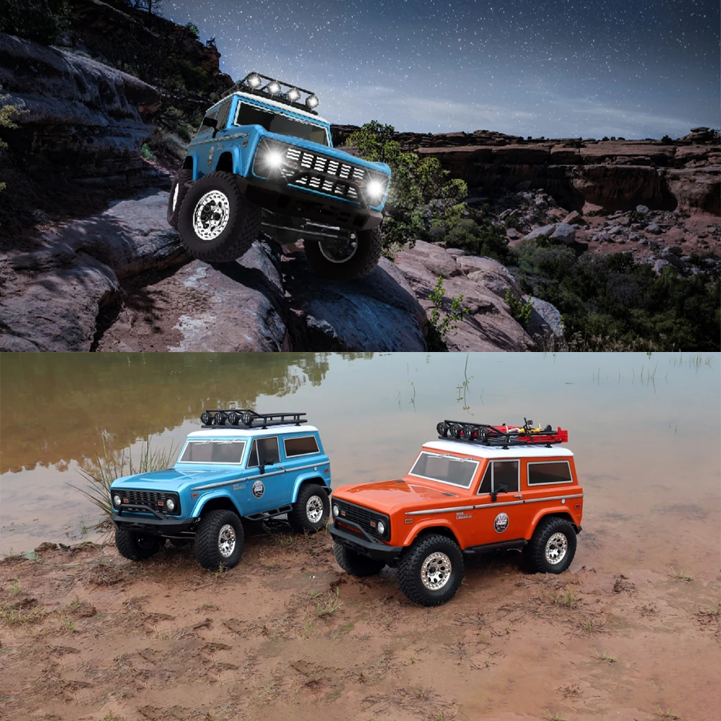 1/10 RGT 4WD Simulation escalade voiture RC professionnel RC tout-terrain Rock Cruiser 136100V3-FD 4x4 véhicule électrique RC jouets Orange