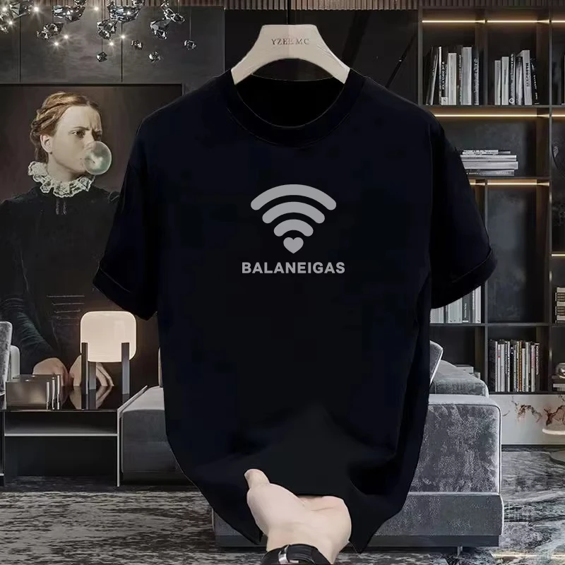 الصيف القطن الرجال والنساء تي شيرت قصير الأكمام نمط رسالة مطبوعة أعلى عارضة جولة الرقبة سوبر الشارع الأعلى Shrek