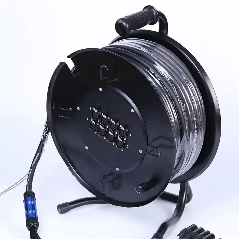 8/12/16/20/24/28 channels XLR Snake Cable Trolley Snake Cart 30M/50M Snake Audio Cable HOT Sale OEM Professional