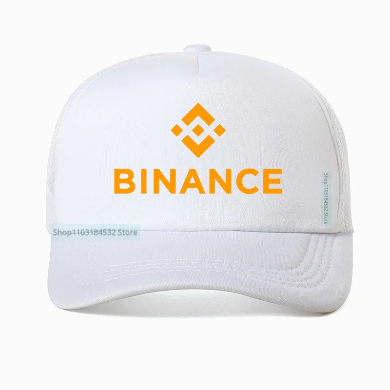 Binance التشفير قبعة بيسبول عادية الرجال قابل للتعديل قبعة Binance قبعات للآباء الصيف بارد تنفس شبكة قبعة سائق الشاحنة #2
