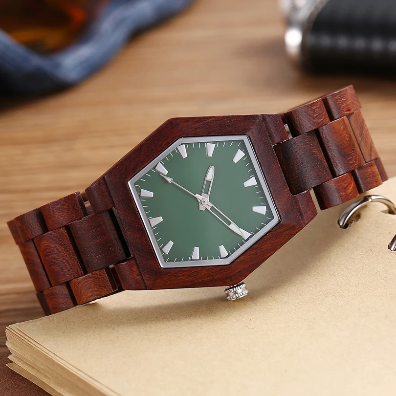 Couple Wooden Wristwatch for Men Women Quartz Man Ladies Unisex Clock Natural Sandalwood Walnut Ebony Real Colorful Wood Reloj