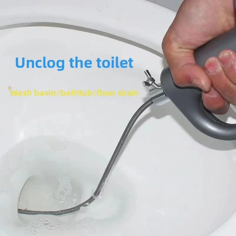 بالوعة المرحاض استنزاف Unblocker أنابيب الصرف الصحي المكبس نعرات 3-5 متر يده للتمديد الحمام أدوات تنظيف المطبخ
