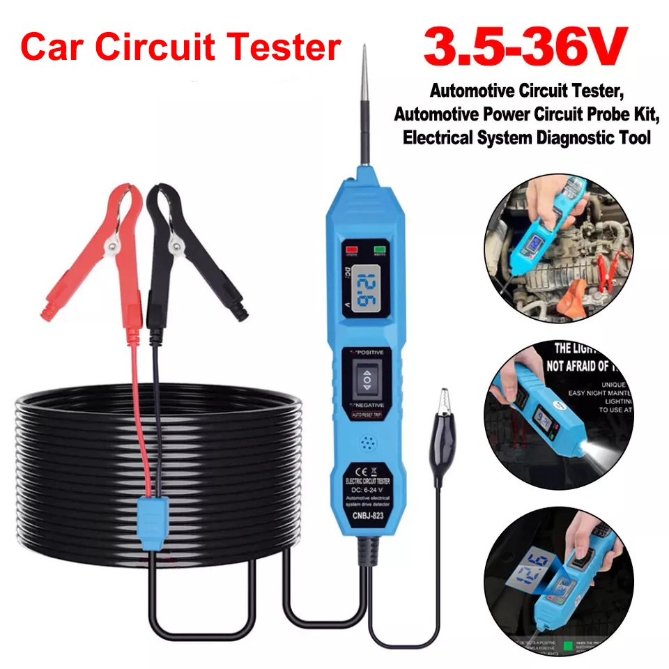 

Car Electric Circuit Tester Driver Test Pen Car Digital Electric Voltage Power Test Pen Probe Tester Car Repair Tool