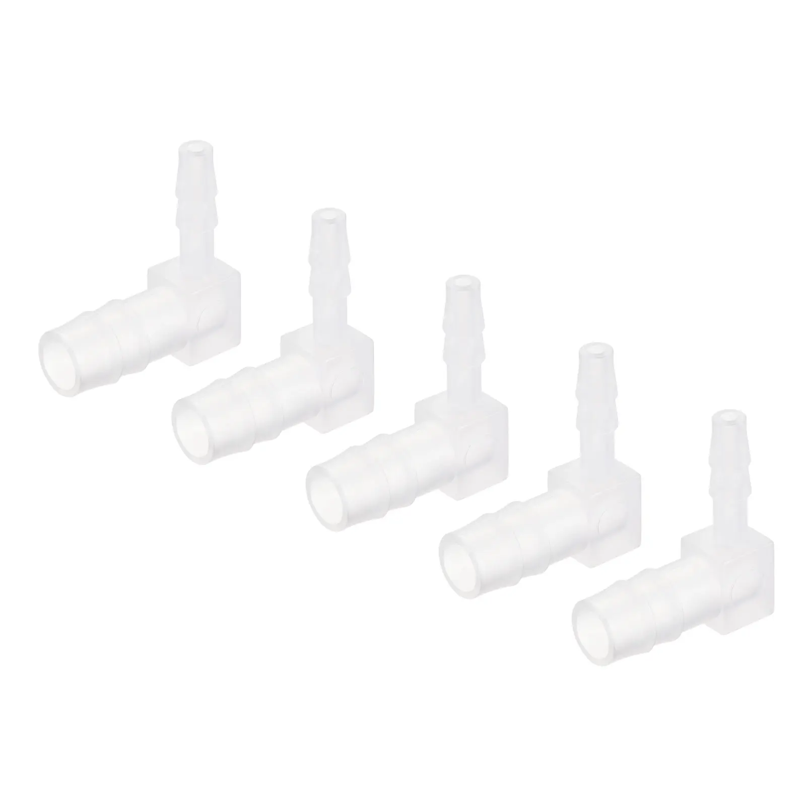 

uxcell Barb Hose Fitting, 5mm to 9mm Barbed Dia. Plastic Elbow Coupler Reducer Quick Connector Adapter, Pack of 5