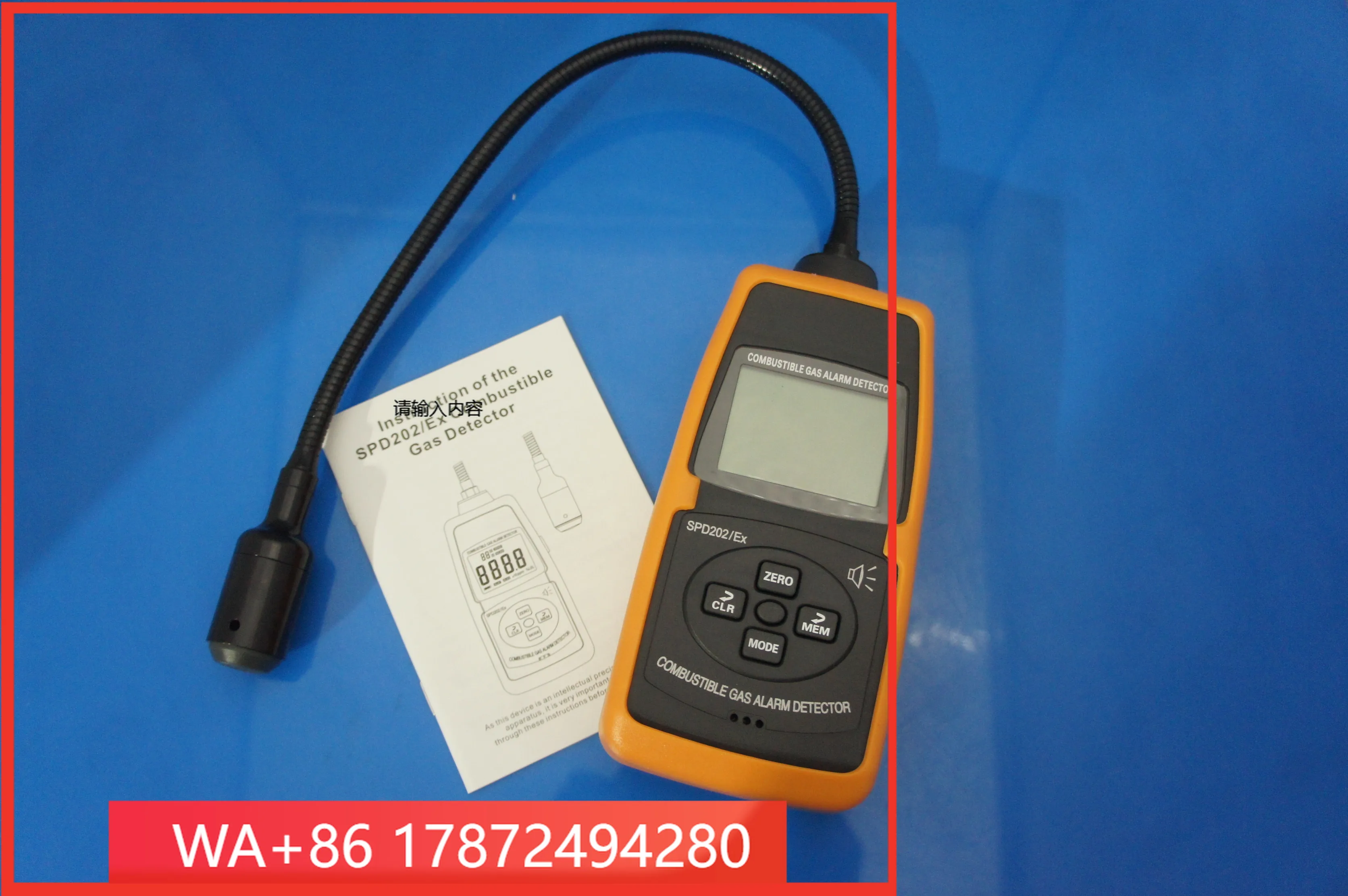 SPD202EX Digital Combustible Alarm Detector Leak Sensor with Display for Propane, Methane, and Detection