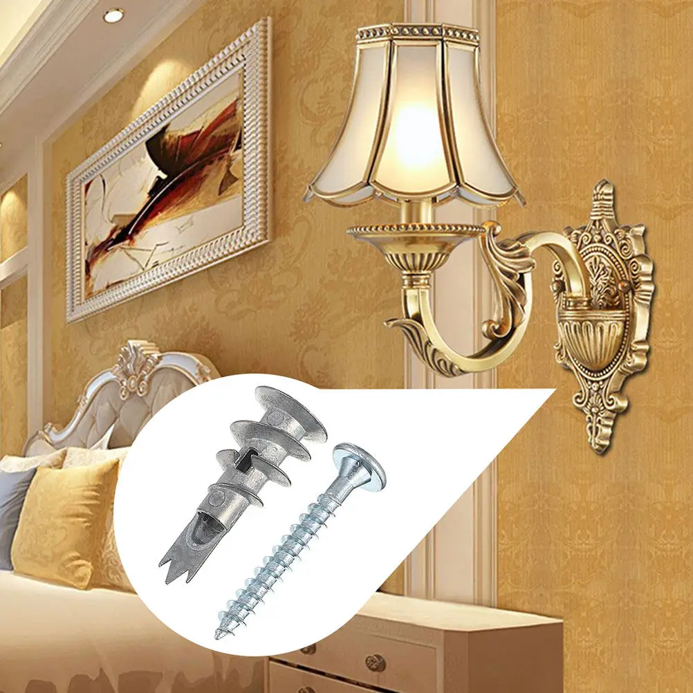 

50 комплектов прочных саморезов для крепления к стене, для надежной установки, для домашнего использования, из цинкового сплава