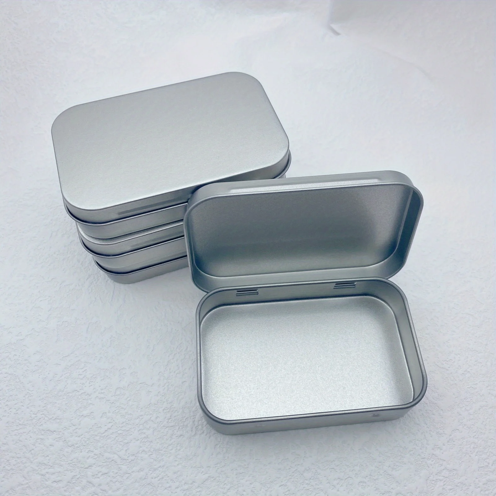 4/8pcs Portable Tin Jewelry Storage Box For Ring Earrings Necklace Mini Metal Multipurpose Container