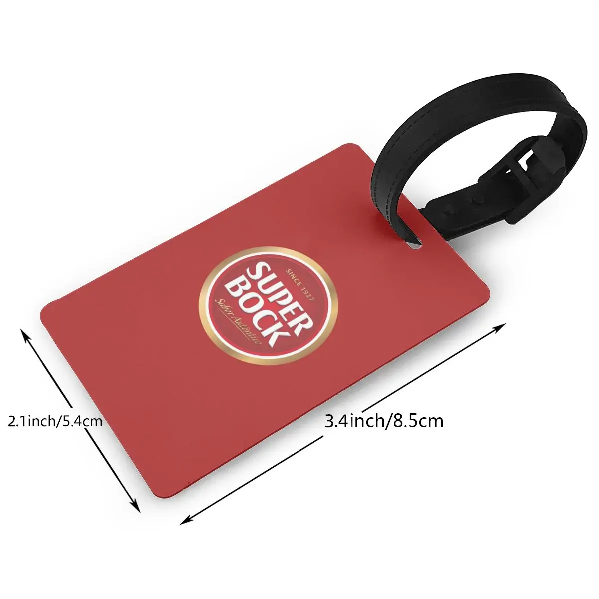 Super Bock Tag bagasi Aksesori koper perjalanan PVC bagasi lucu Tag Boarding portabel Label pemegang alamat nama ID