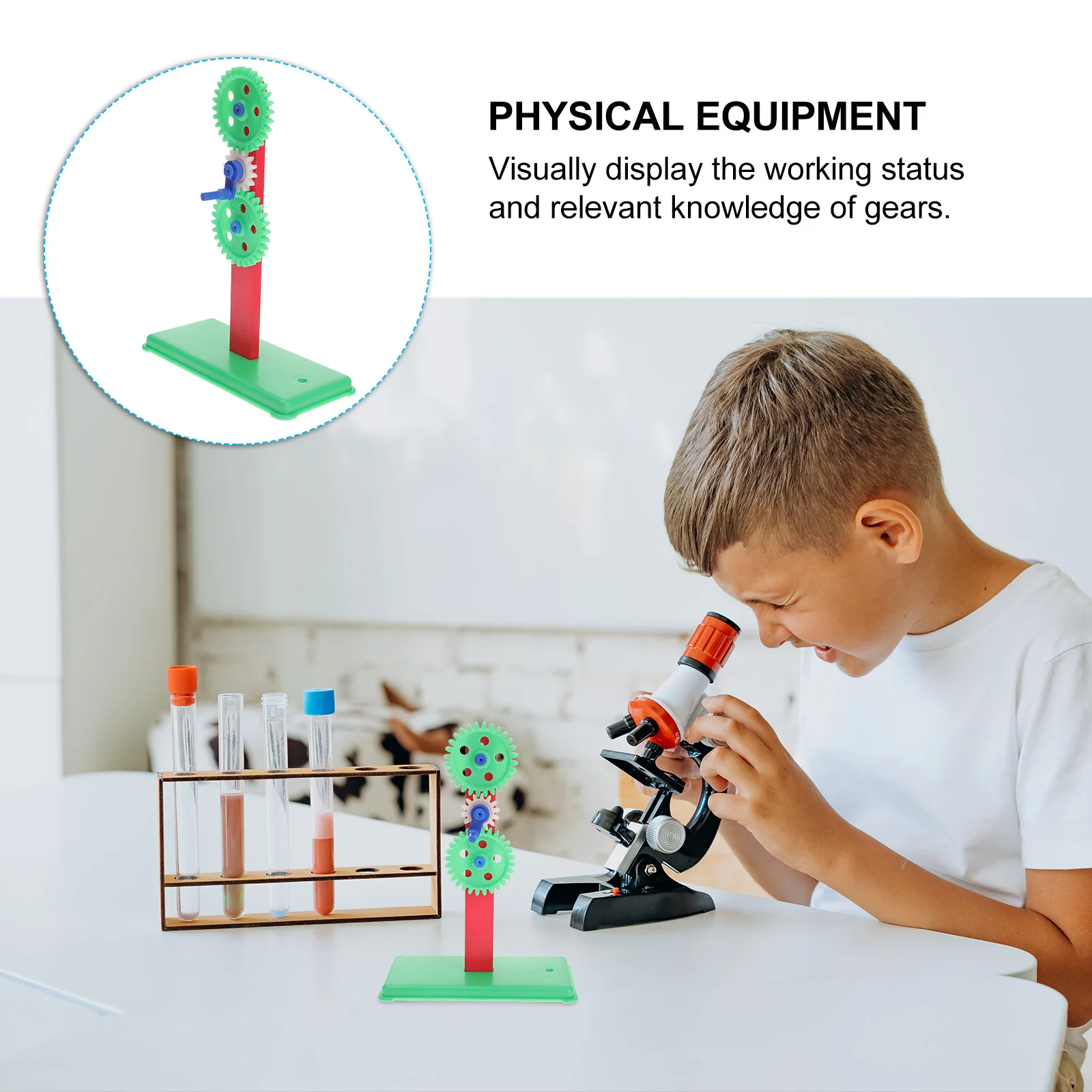 

Set Bracket Equipment 128 Toothed Wheel Gear Apparatus Experimental Tool Kids Science Pulleys Toy Long Fall Resistant Life