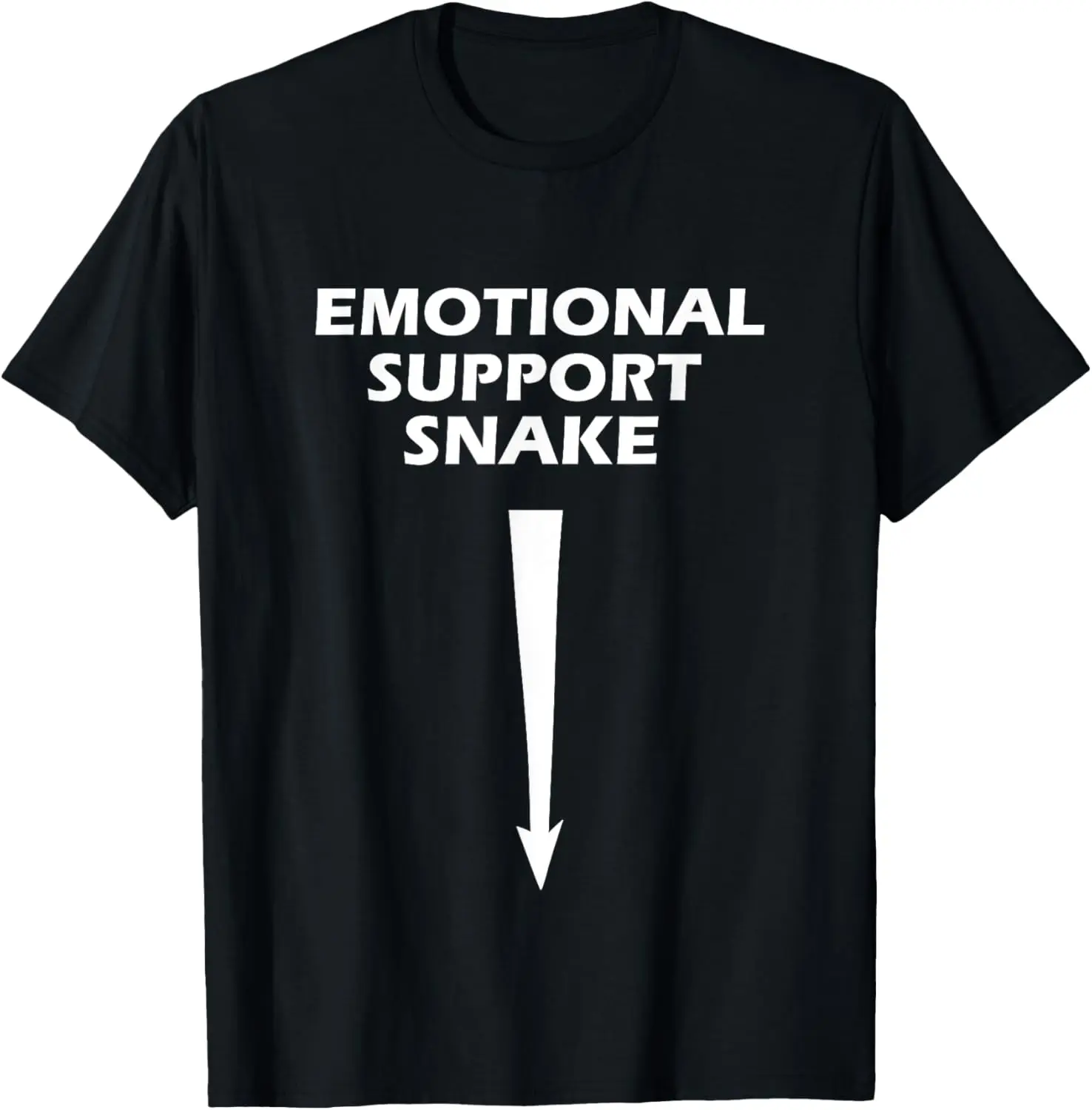 Emotional Support Snake Graphic Tee Funny Joke Cotton T-Shirt for Men