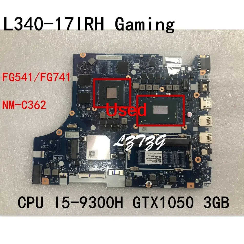 For Lenovo Ideapad L340-17IRH Gaming Laptop Motherboard CPU I5-9300H GTX1050 3GB FRU 5B20S42325