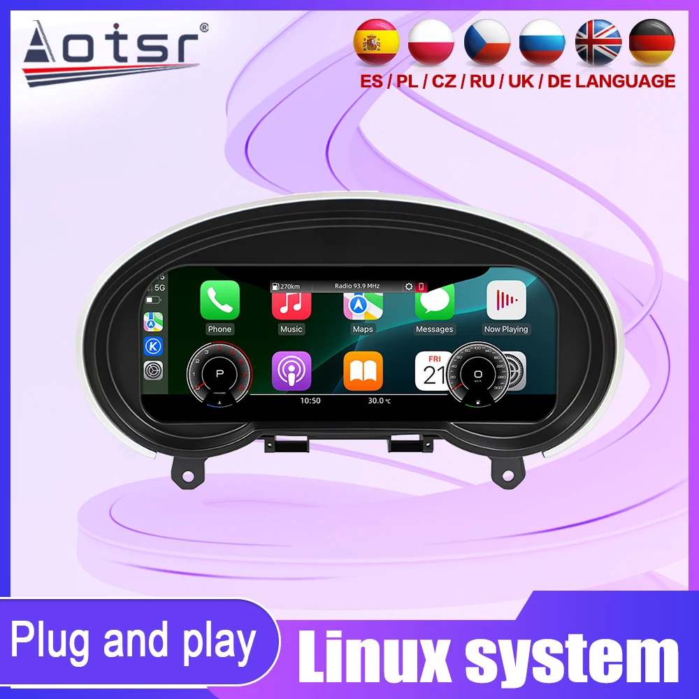 10.9 Inch Car Digital LCD Virtual Cockpit Instrument Cluster For Audi TT 8J 2008‑2014 Speedometer Dashboard Modification Upgrade