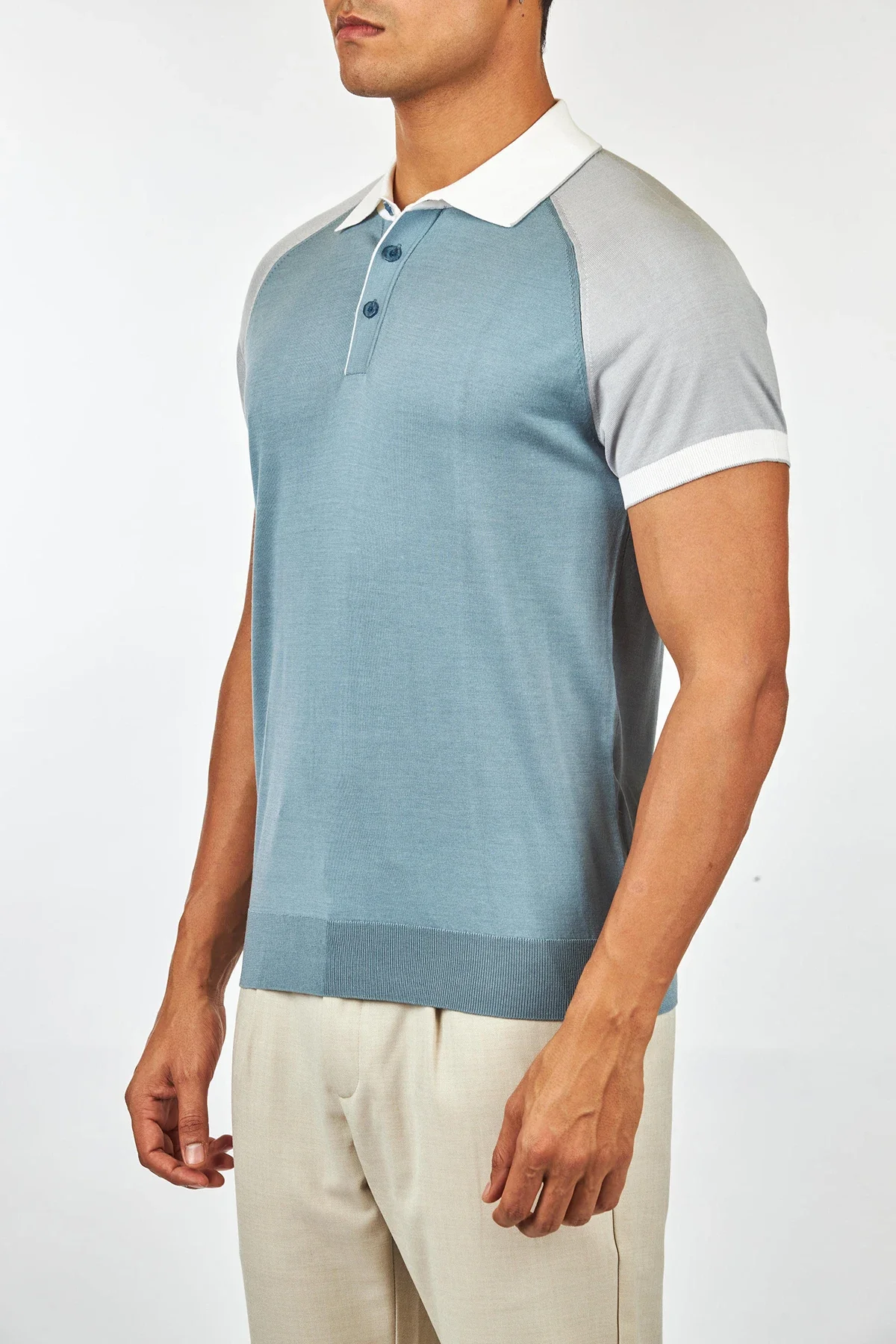 

OECHSLI polo shirt silk men 2025 New Fashion embroidery elastic short sleeve thin Button quality big size M-4XL