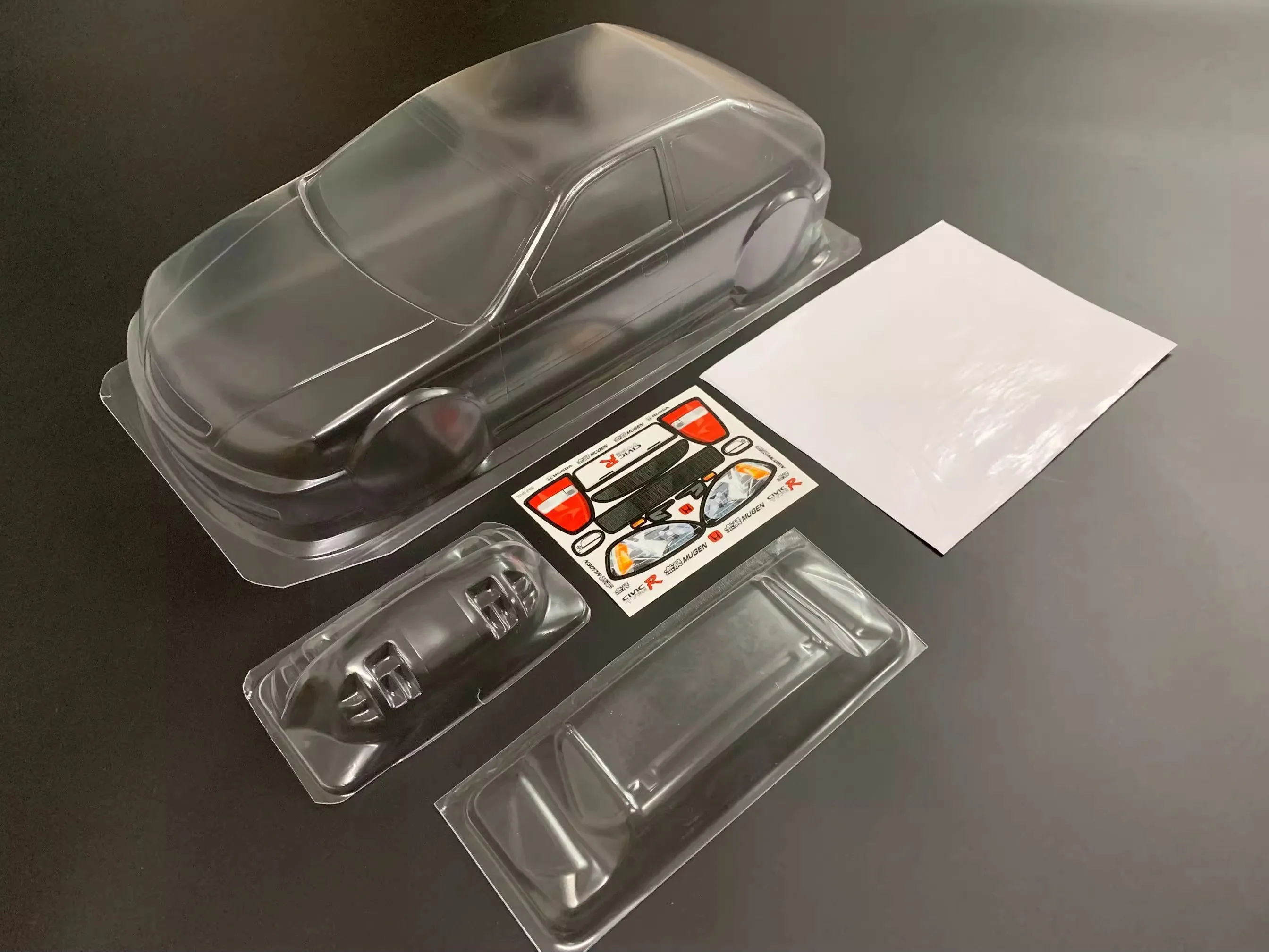 

1/10 PC RC shell body EK9 Type R 190mm Width With Lampshade Wing Transparent shell body for TF4 turing Dirft mst yokomo hpi hsp