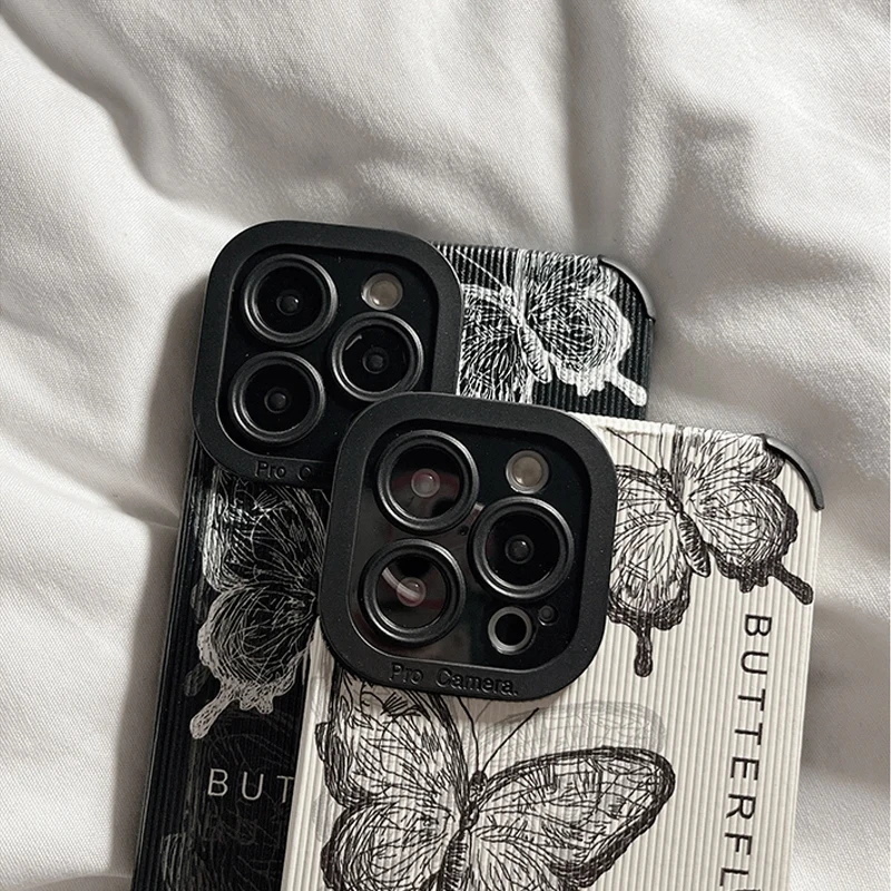 INS Retro Butterfly Soft Silicone Phone Case For Samsung Galaxy A31 A32 A33 A34 A50 A51 A52 A53 A54 A71 A72 A73 A12 A13 A14 A21S