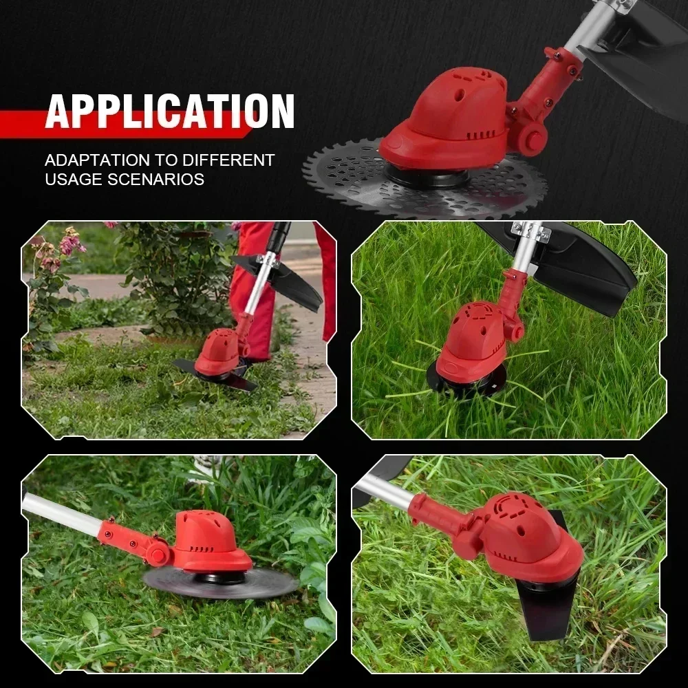 ONEVAN Brushless Electric Lawn Mower 36000RPM Cordless Grass Trimmer Foldable Adjustable Garden Cutter For Makita 18V Battery