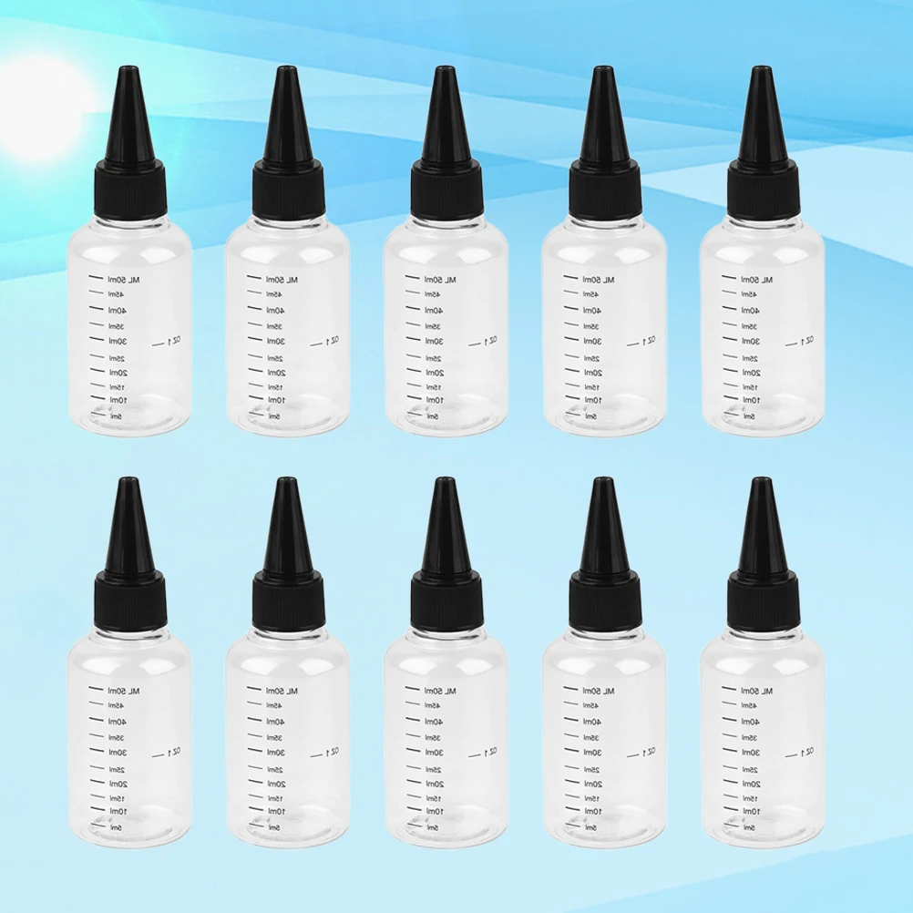 

15pcs 50Ml Squeezable Transparent Travel Size Empty Spray Leakproof Tip Dropper For Essential Oils Aromatherapy Subpackaging