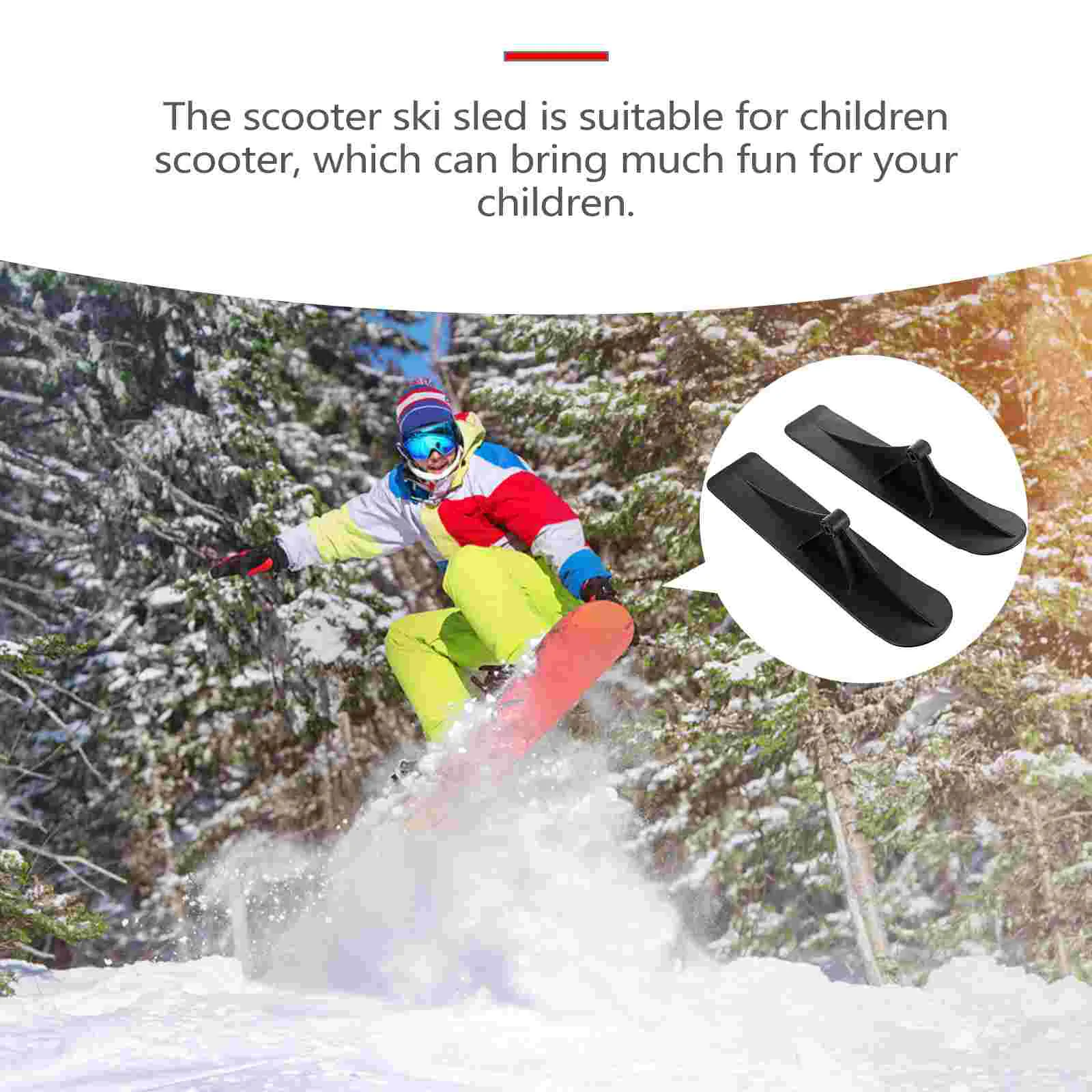 Snowboard Winter Zubehör Schlitten Ski Roller Komponente Schlitten Befestigung PP Langlebig Schlitten Kind Kunststoff