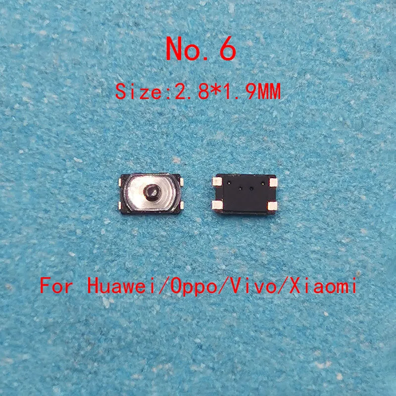 50pcs 3*2/2.8*1.9/2.6*1.6 MM Inner Power Button Control For Samsung Huawei Xiaomi OPPO Vivo Moto IPhone IPad Honor Volume Switch