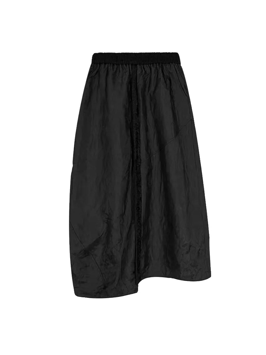 Thiened Bla plooirok dames lente herfst textuur k patroon asymmetrische midi rok A-lijn midi rok