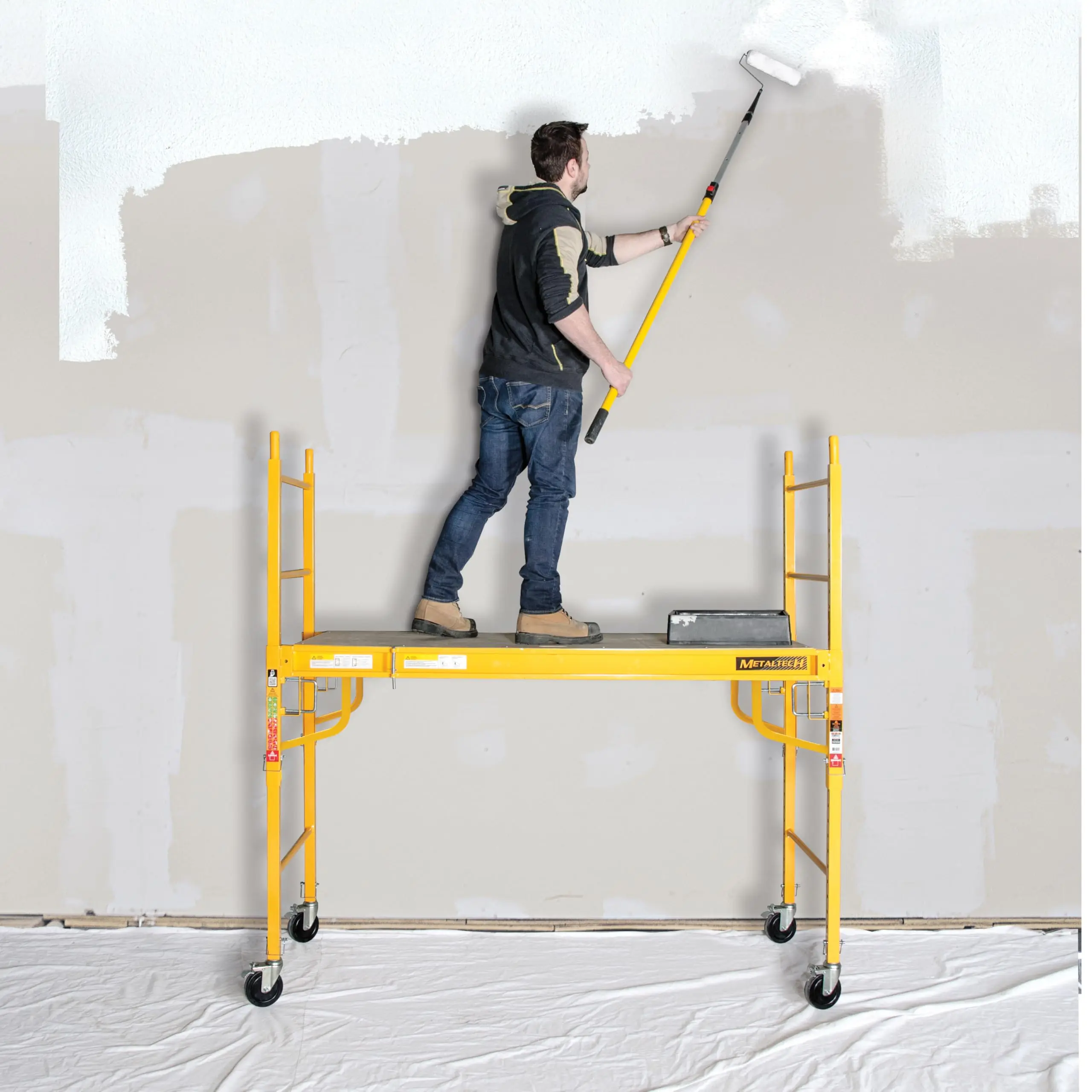 1.9M Mobile Lifting Folding Scaffolding Renovation Climbing Platform Thickened Work Horse Portable Quick Assembly Scaffold