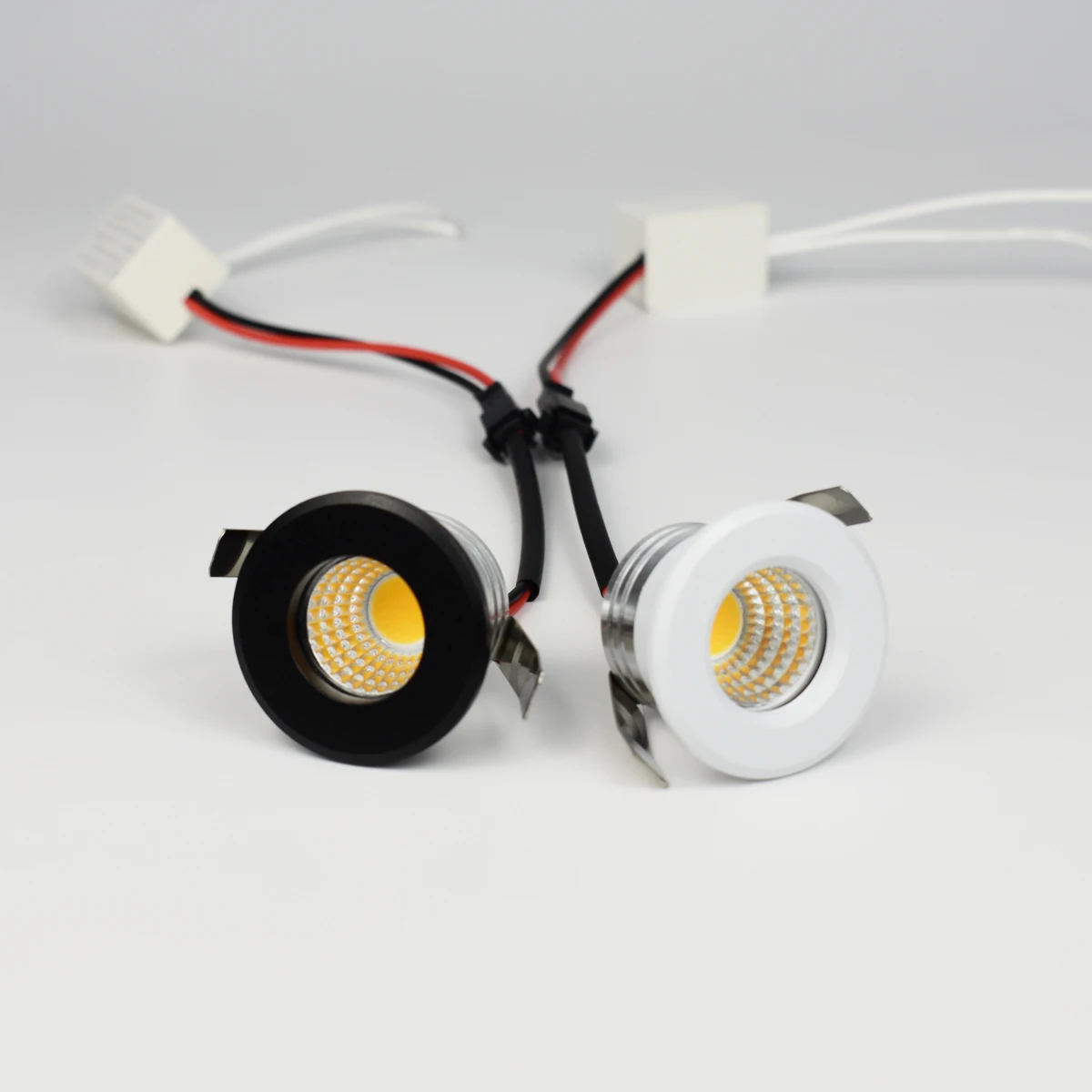 Mini LED Downlight Dimmable COB 3W Cut Hole 30mm Black White Silver Body AC12V 110V 220V Dust-proof Anti-fog