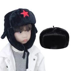 Thicken Russian Bomber Hat Ushanka Caps Party Holiday for Autumn Winter Color Bomber Hat with Earflaps Dropshipping