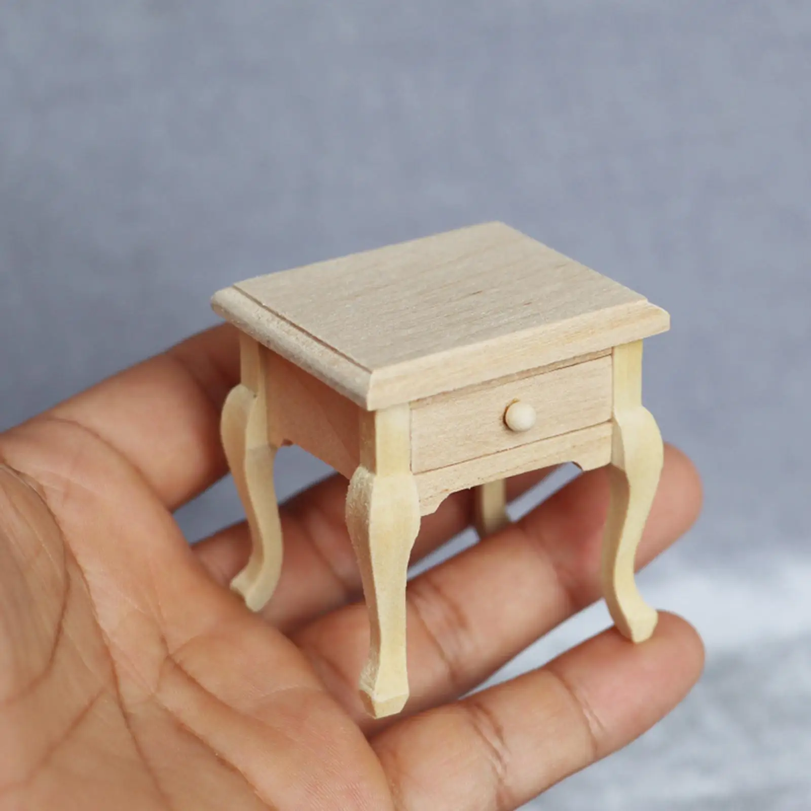 Mini Nhà Búp Bê Đồ Nội Thất Trang Trí Gỗ 1:12 NightStand Đầu Giường Để Dollhouses Đời Cảnh Giả Vờ Chơi Đồ Chơi Tự Làm Fitments