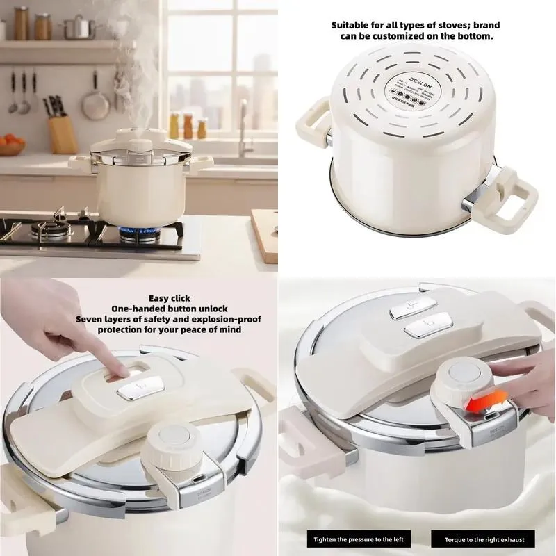 Top Export Standard Customizable Color Packaging SS403 Healthy Nutrition Retention Micro Pressure Pot
