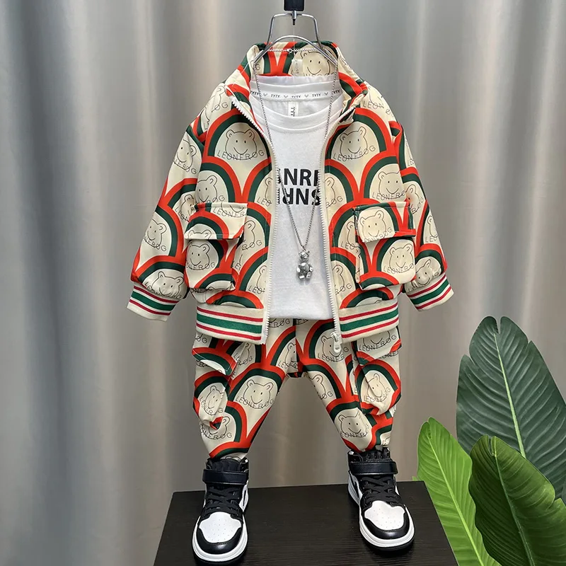 

Autumn Boys Clothes Sets Children Fashion Zipper Jacket + Pants 2PCS ​Outfits for Baby Boy Toddler Tracksuits for 2-10Year