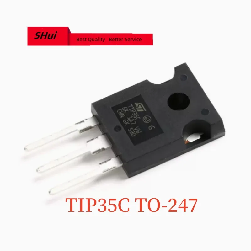 Transistor de TIP35C T1P35C TO-247, 25A 100V, único canal, novo, 10 PCes a 50 PCes