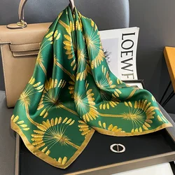 2024 Lente Zomer Nieuwe Vierkante Zijden Sjaal Vrouwen 70*70Cm Outdoor Haar Versieren Kleine Hoofddoek Zachte Luxe Zijdeachtige Sjaal Dame Hijab