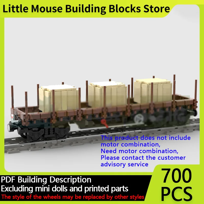 

City Car Model MOC Building Bricks Generic Flat Wagon With Goods Modular Technology Gifts Holiday Assemble Children Toys Suit