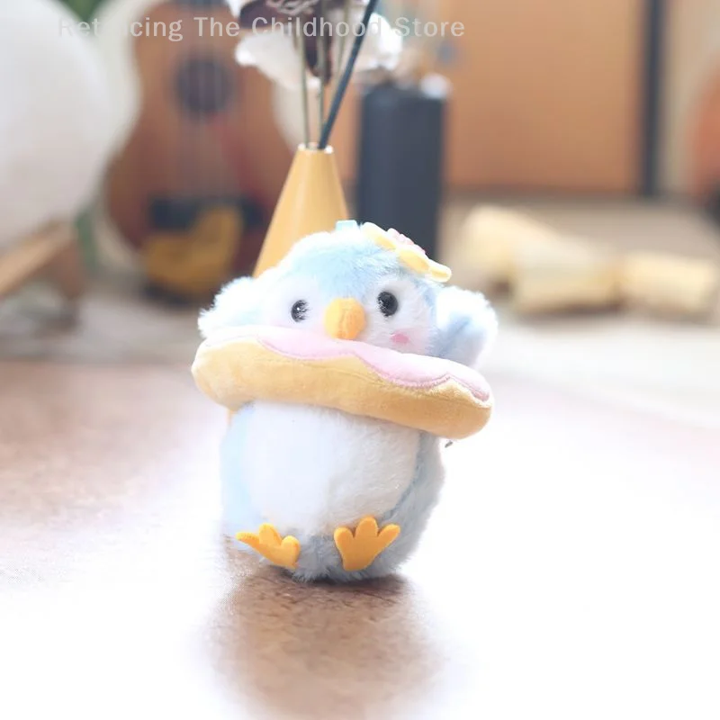 Cartoon Cute Donut Penguin Soft Plush Doll Stuffed Toy Keychain Pendant Bag Hanging Ornaments Couple Backpack Accessory Kid Gift