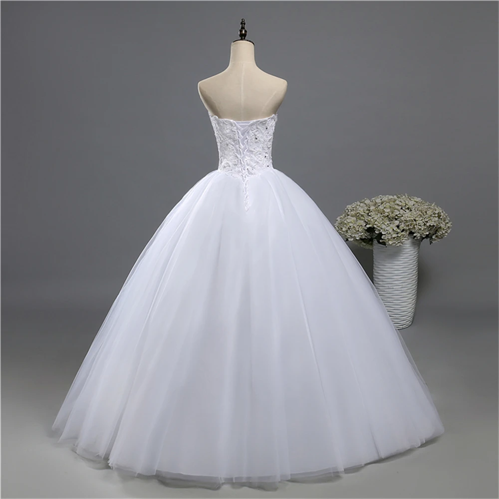 ZJ9066 Abito da sposa bianco Elegante abito da sposa principessa 2023 Abito da ballo con perle Abito da sposa Abiti da sposa taglie forti Avorio