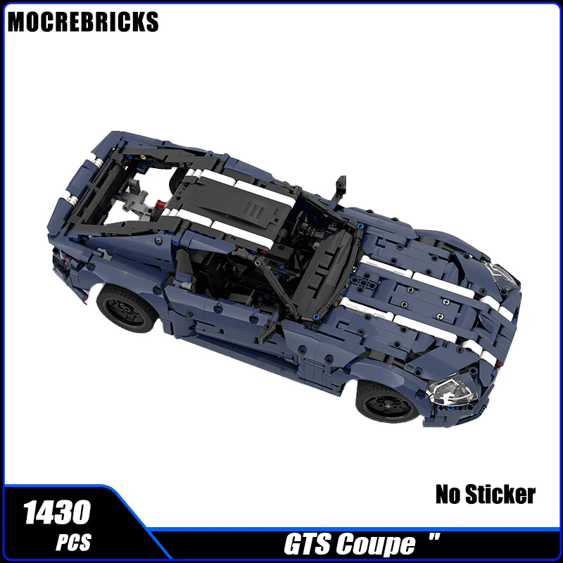 Urban Fast Speed Sportvoertuig GTS Coupe Retro Supersportwagen MOC Bouwsteen Assemblagemodel Creatieve Bakstenen Jongen Speelgoed Geschenken