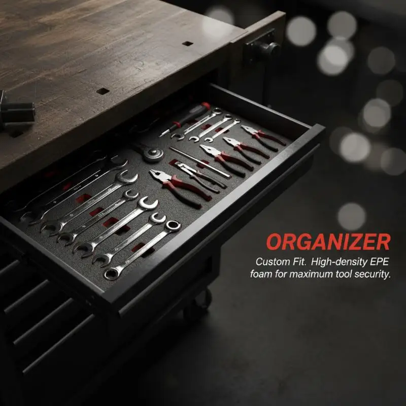 1Pcs Shockproof Red & Black Foam Insert Foam Tool Organizer Inserts For 48-22-8442 And 48-22-84432 Drawer Boxes