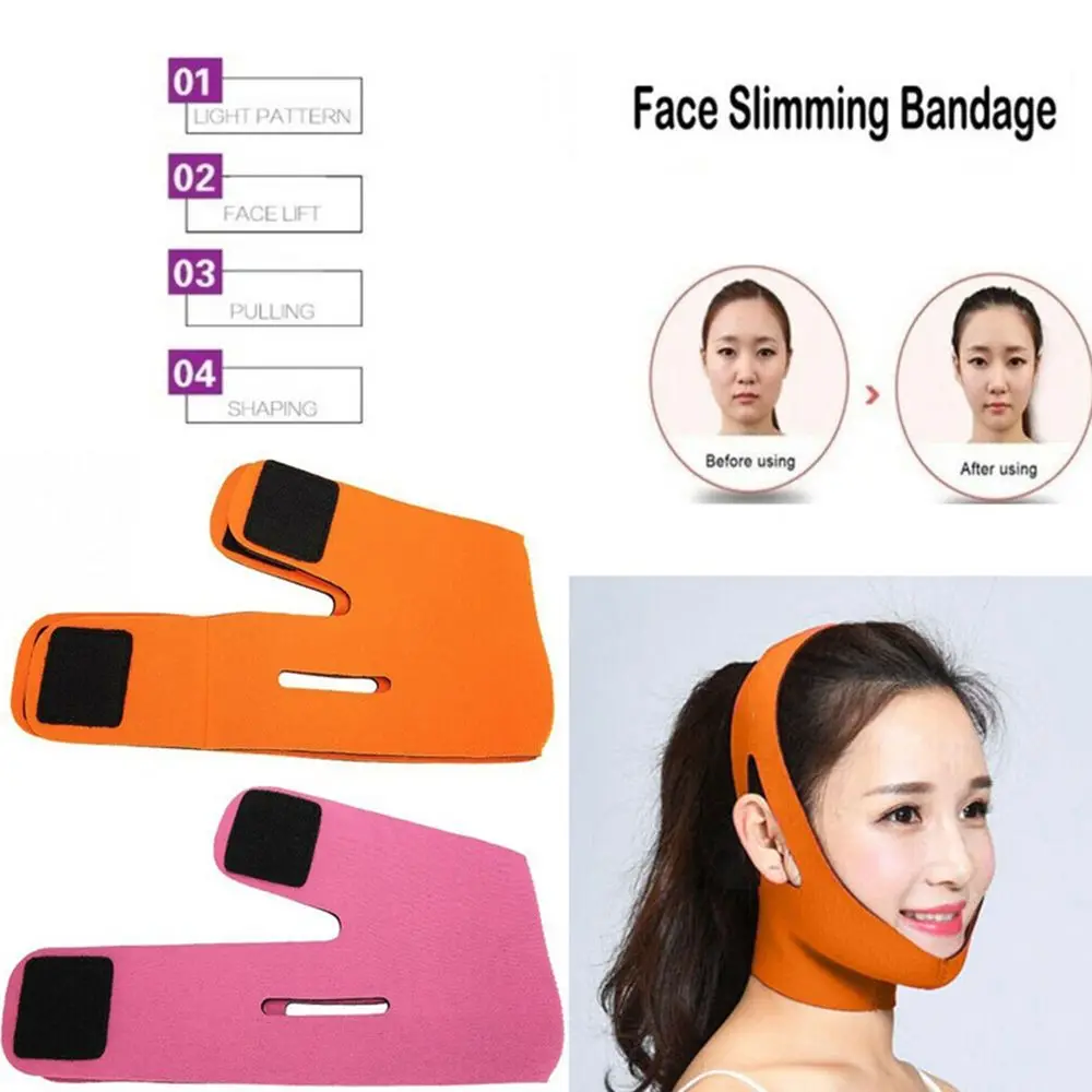 ผู้หญิงบางหน้าลด Double Chin เครื่องนวดหน้าเครื่องมือความงาม Face Slimming BANDAGE Face-Lift เข็มขัด