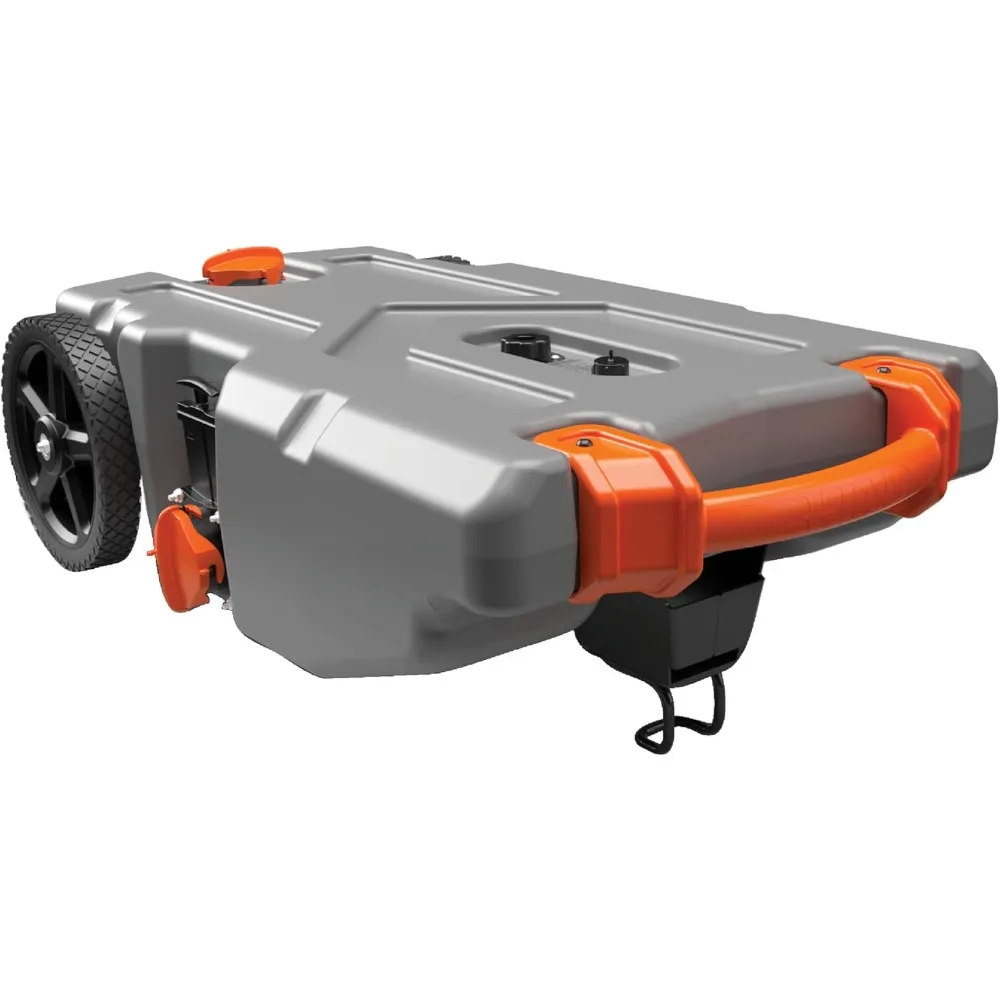 Tanque portátil para campista/camper - possui rodas grandes e sem plana e válvula de portão integrada