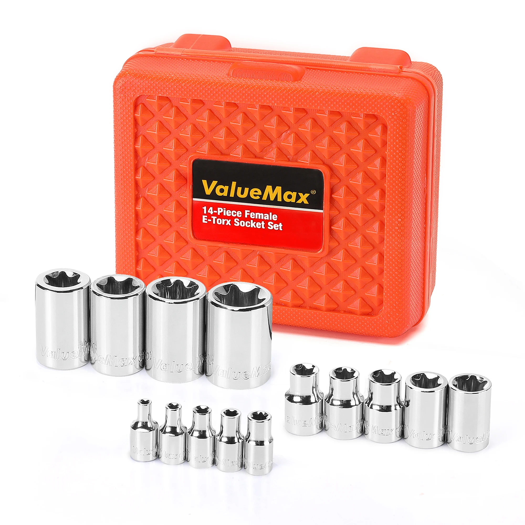 ValueMax 14 PCS Female E-Torx Socket Set 1/4