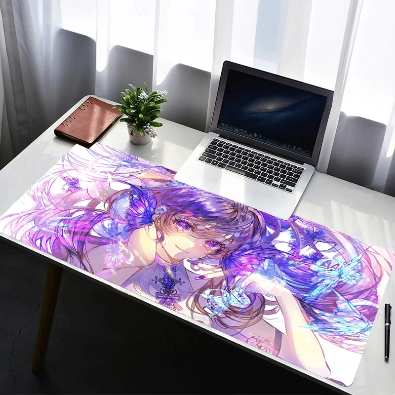 Tappetino per mouse Tappetino da scrivania Tappetino da gioco anime Kawaii Gaming Crystal Eyes Tappetino per mouse Velocità Tappetino per tastiera per computer e ufficio