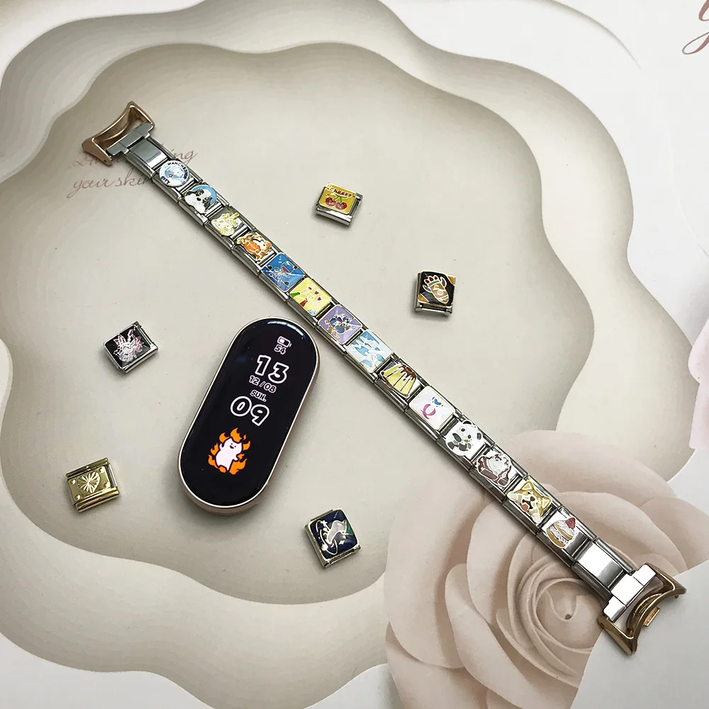 Einfacher Adapter für Smartwatch 12mm Armbandverbinder Italienischer Charm-Link Passend für 9mm Edelstahlarmband DIY-Zubehör Schmuck – Detail 4