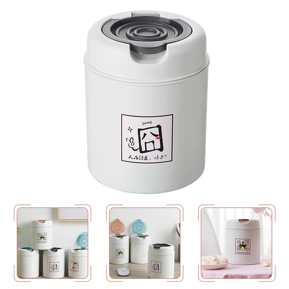 

Mini Trash Desk Garbage Bin Plastic Box Office Waste Mini Trash Can Pp Material Lid Countertop Car Home Storage Gift