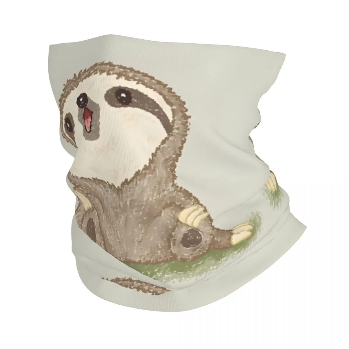 Happy Sloth Thin Wrap Scarf Bandana Neck Gaiter Face Cover Headband